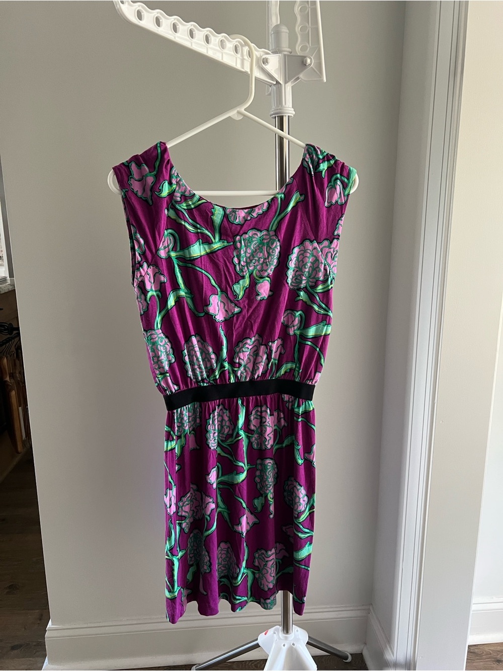 Lilly Pulitzer Purple Floral Sleeveless Mini Dress Size Small